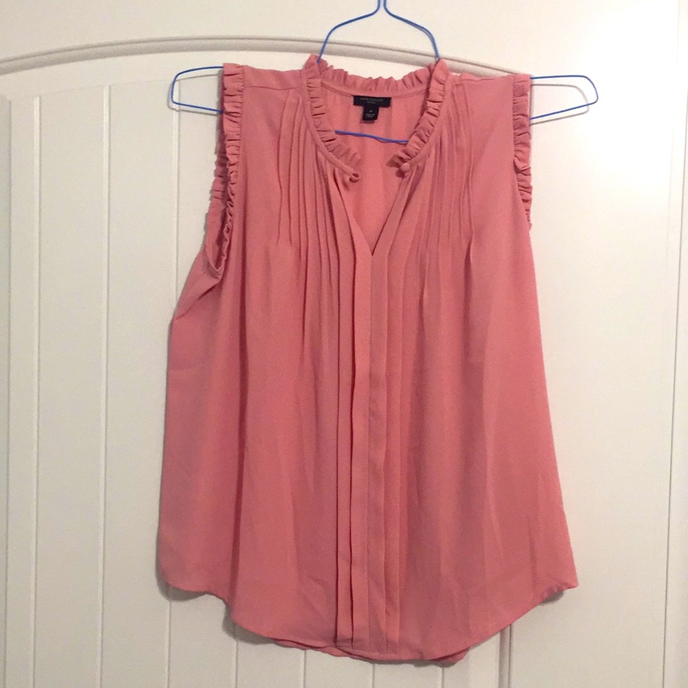 Pink Ann Taylor sleeveless blouse, small petite